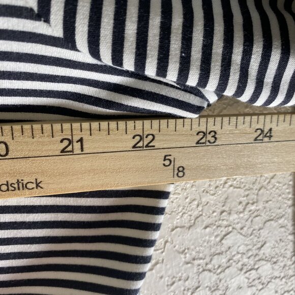 Croft & Barrow Top Womens XXL Black & White Stripe Mock Turtleneck Long Sleeve 1 - Picture 4 of 5